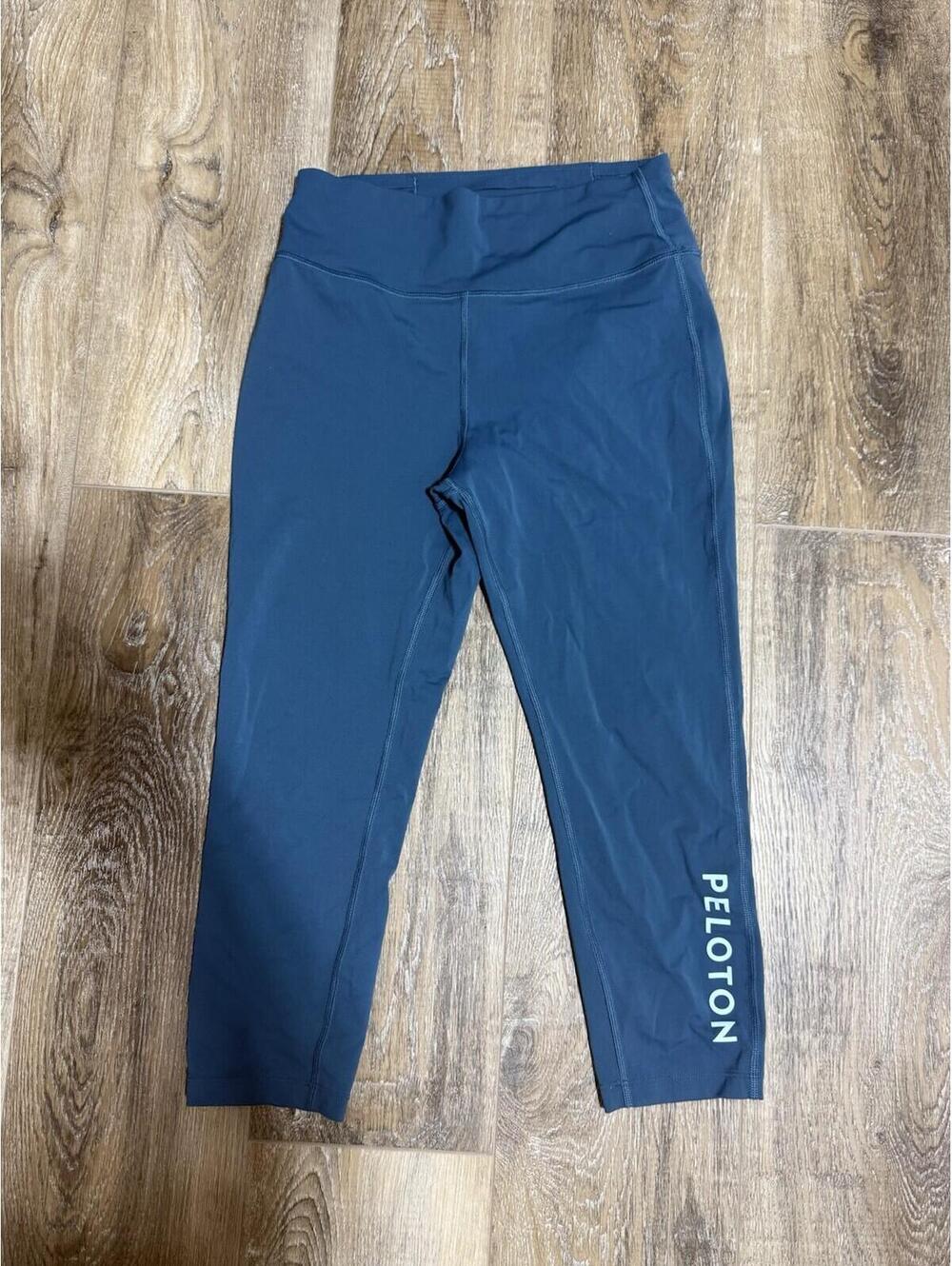Peloton Essential Capri Active Leggings Teal Blue Green High Rise M Athleisure